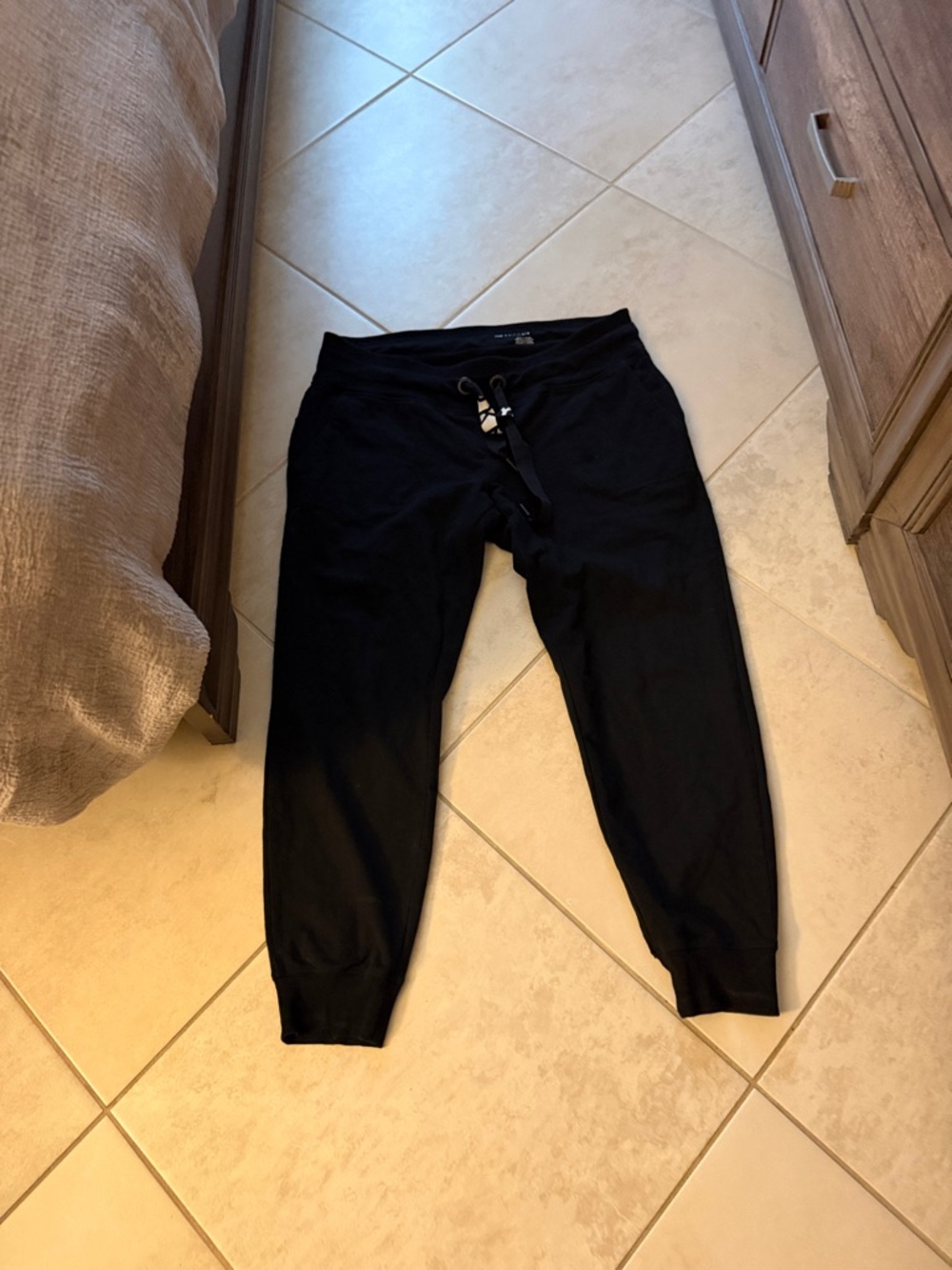 DKNY Black Drawstring Jogger Pants